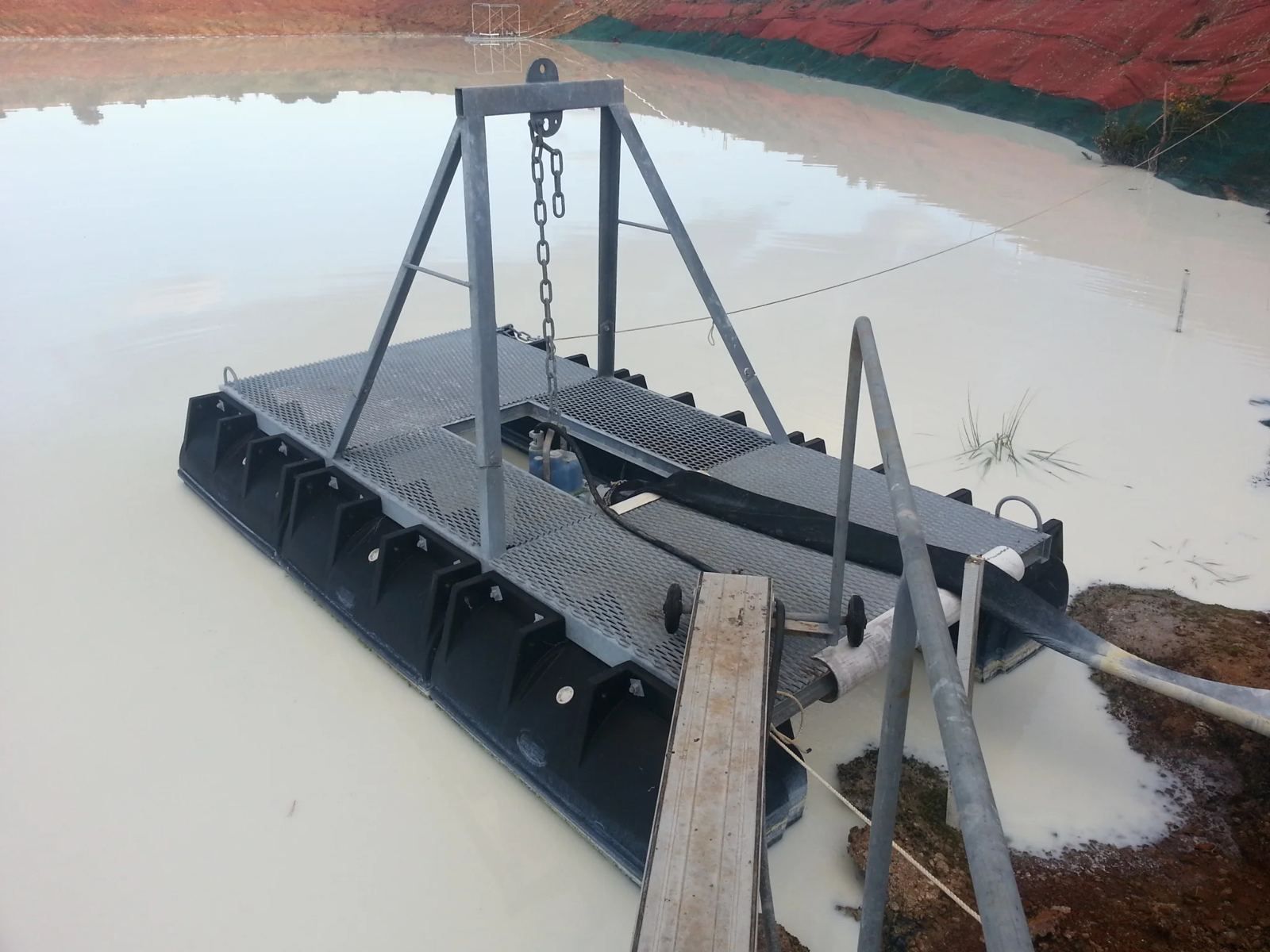 Pump platform with an A-frame
